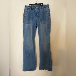 Michael Kors Flare Jeans Womens Medium Wash Stretch Denim Bootcut